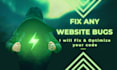fix HTML CSS tailwind laravel and nextjs bugs professionally