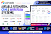 setup airtable automation, airtable crm, make  airtable database, softr webapp