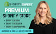 design shopify website redesign shopify dropshipping store and shopify store SEO