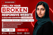 fix your broken responsive website in code or wordpress for 10 dollors