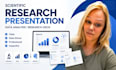 create scientific research presentation, data analysis slides, research deck