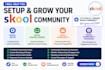 setup skool, skool community, skool online course and skool community manager