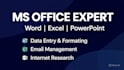 ms office expert word excel powerpoint email management data entry