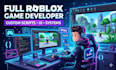 create a full roblox game with scripting and UI design