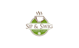 design unique sip swig coffee cafe logo