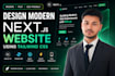 design modern next js website using tailwind CSS