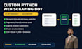 build custom python web scraping bot using playwright and selenium