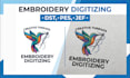 digitize your logo for embroidery in dst  pes jef format
