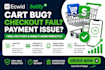 ecwid sellfy cart bug checkout fail payment issue mobile speed seo fix