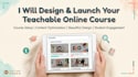 customize teachable course creation, create online course contents curriculum