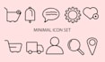 design minimal line icon set for app, website and UI