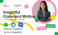 write insightful blog comment and website engagement comments