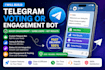 develop telegram bot for marketing, build a telegram voting or engagement bot