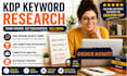 do amazon KDP keyword research for low competition niches