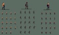create pixel asset, character, animation, tileset pokemon sprite, sprite sheet