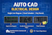 design electrical system with load calculation and autocad drafting
