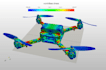 design fpv,uav drone airframe, fea simulation, cad with electronic fdm 3d print