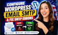 configure wordpress email SMTP and fix SMTP errors