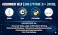help you with java, cplusplus, python and mysql assignments