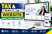 build income tax website tax prep finance landing page accounting website