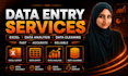 data entry, data analysis, excel dashboard, and spreadsheet tasks