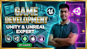 develop mobile and PC games using unity and unreal engine