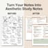 turn your notes into aesthetic and organized study notes