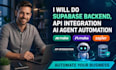 do supabase backend API integration ai agent automation with make com n8n zapier