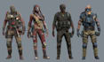 low to mid poly 3d game character for unity, unreal engine, pbr texture models
