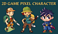 do 2d game pixel character sprite sheet art retro game asset background tileset