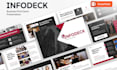 design business pitch deck, powerpoint presentation, infographics canva slides