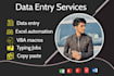 provide accurate and efficient data entry services, including copy paste task