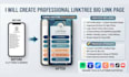 create professional linktree bio link page