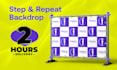 step and repeat backdrop, logo wall, event banner or media wall