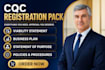 prepare a full cqc registration pack including statement of financial viability
