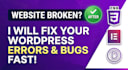 fix wordpress errors, elementor bugs, and responsive CSS issues