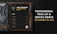design a professional price list, service menu, or pricing sheet in 24h