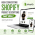 shopify product descriptions to increase sales and conversions