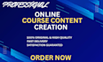create online course content, course creation, curriculum and ppt