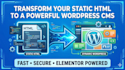 convert HTML to wordpress website