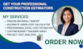 create spreadsheet excel construction cost estimator material labor calculator