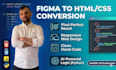 convert figma to HTML CSS with pixel perfect design