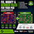 fix, modify and generate gerber files for your pcb