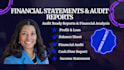 prepare CPA certified financial, audit financial statement