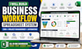 build business workflow automation CRM and project management system spreadsheet