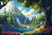 do a fantasy environment, landscape design