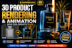 do realistic 3d product animation and rendering in blender or 3ds max