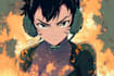 create anime character illustration with balanced composition