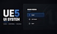 design clean and professional ue5 UI system