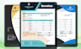 create professional invoice, letterhead and receipt design